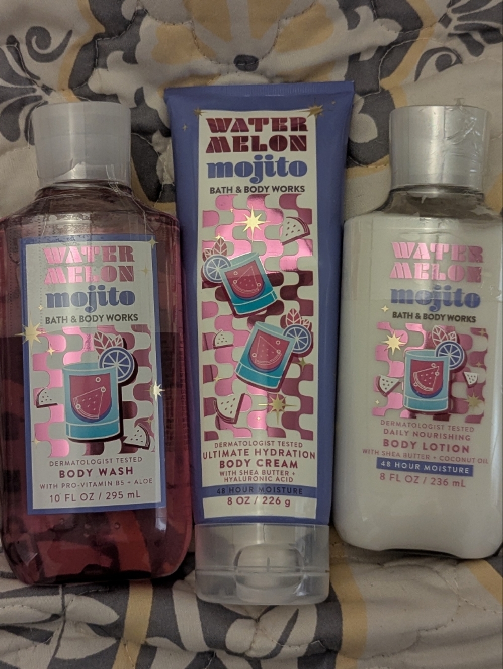 Bath & Body Works Watermelon Mojito Body Care Trio